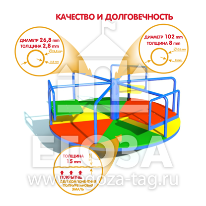 Изображение Карусель "Шестиместная" 1102