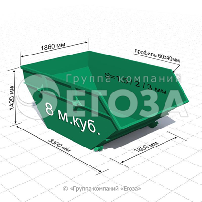 Изображение Бункер для ТКО (ТБО) 8 м.куб.