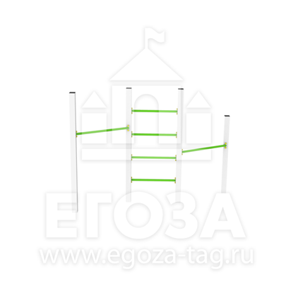 Изображение Шведская стенка с турниками 0465