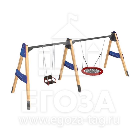 Качели комбинированные «Космос» 1033 для улицы, дачи, детской площадки. Большой выбор детских качалок на пружине от производителя ГК Егоза. Характеристики, фото, описание, цена