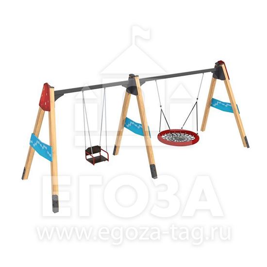 Качели комбинированные «Сказка» 1033 для улицы, дачи, детской площадки. Большой выбор детских качалок на пружине от производителя ГК Егоза. Характеристики, фото, описание, цена