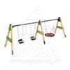 Качели комбинированные «Лесная сказка» 1034 для улицы, дачи, детской площадки. Большой выбор детских качалок на пружине от производителя ГК Егоза. Характеристики, фото, описание, цена
