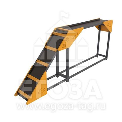 Трамплин для собак 2912 для улицы, парков, скверов, дачи, мест дрессировки собак, кинологических организаций. Большой выбор оборудования для собак от производителя ГК Егоза. Характеристики, фото, описание, цена